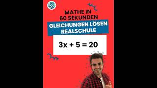 Gleichungen lösen schnell und einfach erklärt Mathe für die Realschule 🧮🫶🏻 [upl. by Anrat]