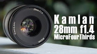 Kamlan 28mm f14 Micro Four Thirds Lens Review [upl. by Kanter753]