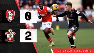 EXTENDED HIGHLIGHTS Rotherham United 02 Southampton  Championship [upl. by Demetra]