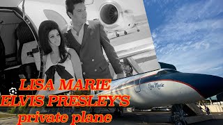 TOUR OF LISA MARIE ELVIS PRESLEY PRIVATE AIRPLANE IN GRACELAND MEMPHIS TN [upl. by Annahsed3]