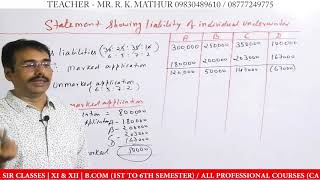 Firm Underwriting Solved Sums  Underwriting of Shares Solved Sums  Mathur Sir Classes [upl. by Anairb727]