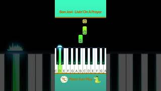 Bon Jovi  Livin’ On A Prayer  EASY Piano TUTORIAL by Piano Fun Play shorts [upl. by Hoban347]