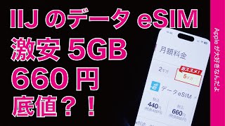 ＜激安！底値？＞IIJmioの5GBで660円のデータeSIMを検討比較！契約からiPhoneに設定 [upl. by Eimoan]