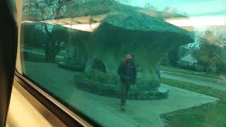 Getting on Metra Train at HollywoodZoo Stop [upl. by Haerb324]