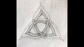 Triquetra tutorial How to draw a triquetra with three equal loops [upl. by Novak641]