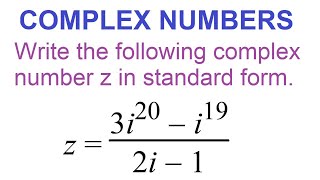 COMPLEX NUMBERS [upl. by Forest]