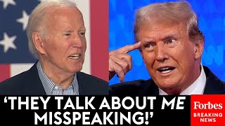 Im Not Making This Up Biden Mocks Trumps Airport Gaffe At Wisconsin Campaign Rally [upl. by Verna]