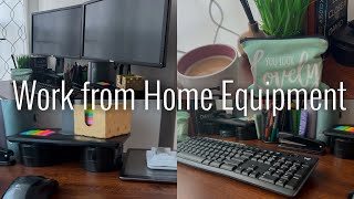 Work from Home Equipment  Home Office Setup  Vlogmas Day 5 [upl. by Trudy]