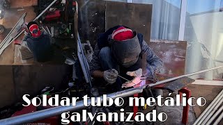 como soldar tubo galvanizado [upl. by Notgnimer691]