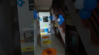 Baby Boy Welcome Decoration ideas balloon and flowers shirpur music youtube event reel tending [upl. by Wichern]