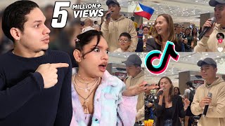 WTF is in their genes Waleska amp Efra react to Filipino Karaoke in MALLS ft Daryl Ong [upl. by Pfeffer343]