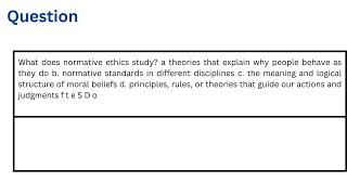 What does normative ethics study [upl. by Michaelina]