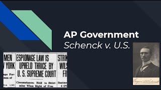 AP Gov Schenck v United States 1919 [upl. by Eissak451]