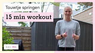 Touwtjespringen 15 Minuten Cardio Workout met Jump Rope  Thuis Workout [upl. by Curson]