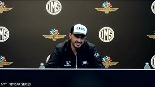 IndyCar Press Conference Kyle Larson amp Graham Rahal on Wednesdays Indy 500 Open Test [upl. by Cheyney566]