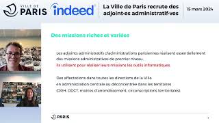 La Ville de Paris recrute 260 adjointes et adjoints administratifs en 2024 [upl. by Narba407]