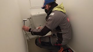 تركيب شطاف المرحاض installation douchette wc [upl. by Ihteerp]