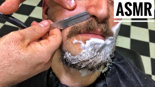 ASMR BEARD CUT • Face cleaning and how to get mustache techniques with threadSakal Traş [upl. by Othelia]