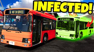 BUS ZOMBIE Infection Race at a NASCAR Track in BeamNG Drive Mods [upl. by Mather]