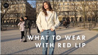 How to Dress Elegantly Wearing a Red Lipstick  Parisian Vibe [upl. by Ttocs]