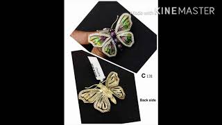 Saree Brooches  Pins  Stone Designs [upl. by Euqina]