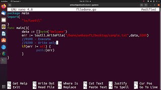 Go golang Advanced Tutorials  File IO using ioutil package  Temporary File Temporary Directory [upl. by Llertniuq]