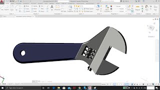 How to design ADJUSTABLE WRENCH adjustable spanner by ⓐⓤⓣⓞⓒⓐⓓⓒⓜⓓ ✅ [upl. by Wehrle844]