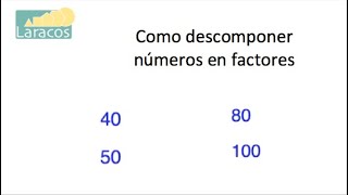 Como descomponer numeros en factores ejemplo 1 [upl. by Conal179]