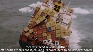 Breaking News CMA CGM Belem Container Ship Faces Severe Weather Incident Off South Africa [upl. by Colleen]