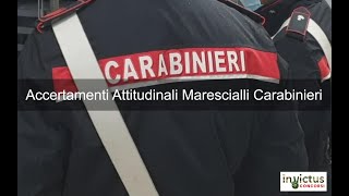 Accertamenti Attitudinali Concorso Marescialli Carabinieri [upl. by Pippo]