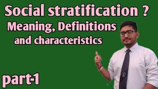 what is social stratification part1 what are its definitionwhat are its characteristics upsc [upl. by Dnalyar]