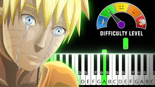 Naruto  Sadness and Sorrow EASY MEDIUM Piano Tutorial  Sheet Music [upl. by Dolora]