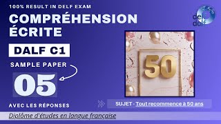 DALF C1 Compréhension écrite No 05  Written Comprehension Practice Test Online  French N You [upl. by Kroo222]