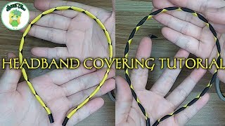 How to cover stainless headband using Grosgrain Ribbon  Easy Tutorials  DIY Headband [upl. by Secnarf861]