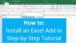 How To Install An Excel Addin [upl. by Moreland]