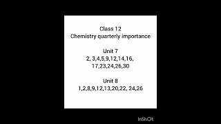 12th std Chemistry quarterly importance chemistry importance [upl. by Ninetta925]