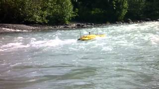 Oceanscience Z Boat 1800 with Robotic Total Station River XSections in Alaska 2014 [upl. by Micky975]