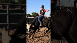 🐂👊Stickin it on Cross Bones bullriding rodeo cowboy video [upl. by Ahsinned980]