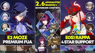 E2 Moze Premium FUA amp E0S1 Rappa 4 Star Support  Apocalyptic Shadow 4  Honkai Star Rail 26 [upl. by Alexia]