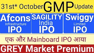 Afcons Infrastructure IPO  Swiggy IPO  Sagility India IPO  IPO GMP Today  IPO  Stock Market Tak [upl. by Ynatsyd257]