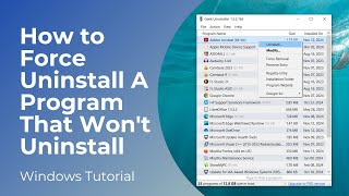 How to Force Uninstall A Program That Wont Uninstall in Windows 10 [upl. by Otinauj]