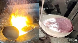 Full process of stainless steel Utensils from melting process  Production of utensils from scratch [upl. by Brynne]