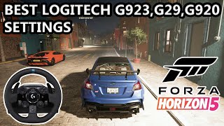 FORZA HORIZON 5 LOGITECH G923 SETTINGS [upl. by Rudie]