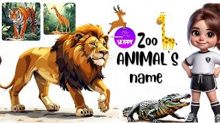 Zoo Animals names for kids I Kids English educational video [upl. by Prunella174]