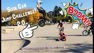 BMX Soda Can Jump Challenge 20  CaidenBmx [upl. by Jo-Ann]