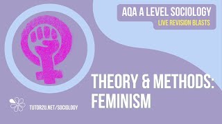 AQA A Level Sociology Live Revision Blast Theory amp Methods Feminism [upl. by Laefar446]