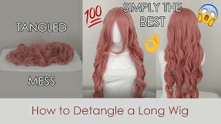 How to Detangle a Long Wig  How to Recurl a Curly Wig [upl. by Keviv]