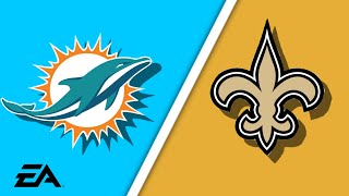 Dolphins vs Saints Madden Simulation S2 [upl. by Onaicnop]