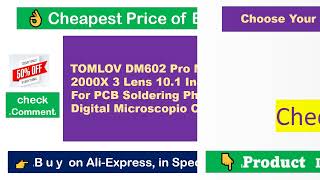 TOMLOV DM602 Pro Microscope 2000X 3 Lens 101 Inch IPS LCD For PCB [upl. by Ardnossac]