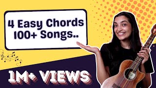 Play 100 Songs Using 4 Basic Ukulele Chords  Sayali Tank [upl. by Ally]